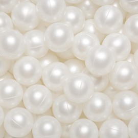 TRENDPLAY Plastic Balls for Ball Pits - Pack of 170 Hollow Balls- Safe and Exciting Playtime - Perfect for Baby Pools, Birthday Party Decoration, 2.2 inch (Pearl White)