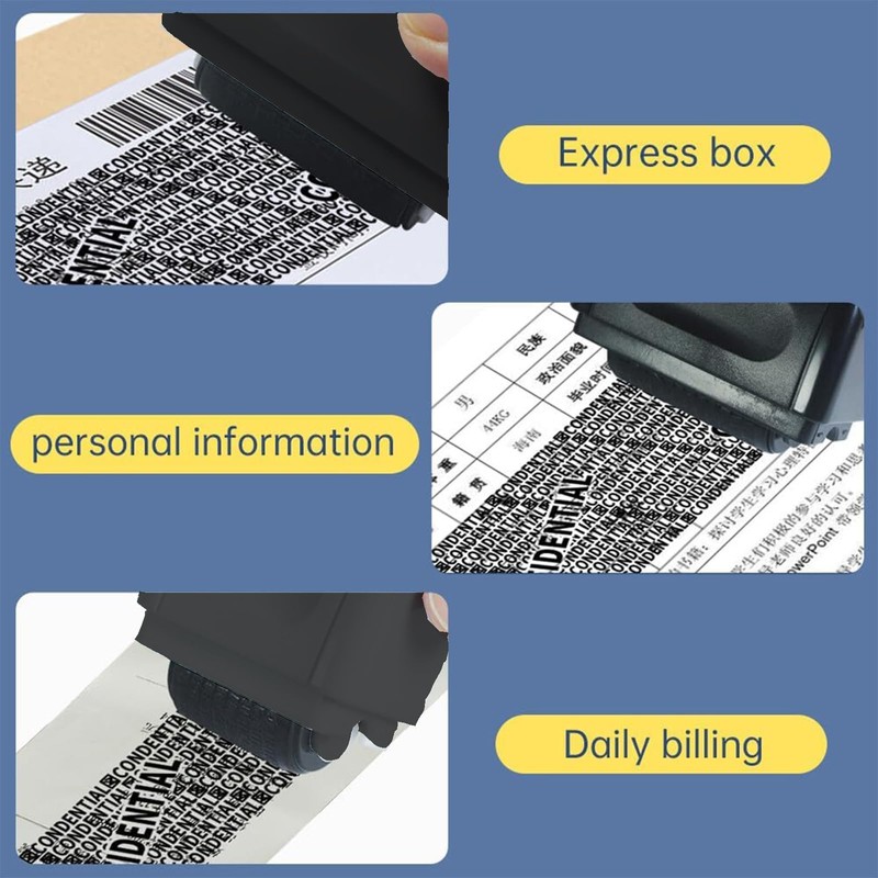 Address Blocker Stamp, Identity Theft Protection Roller Stamp Address Blocker