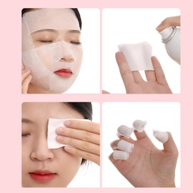 200pcs Makeup Cotton Pads Wet Compress Facial Cotton Pads for Makeup Remover, Toner, Mask Stretchable Soft Cosmetic Face Pads for Daily Skin Care