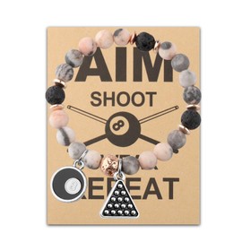 CHOORO Billiards Ball Bracelet Pool Player Gift Pool Ball Lucky 8 Ball Charm Bracelet Gift