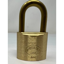 NEW Brass Herculock  Padlock 800 AEP Logo USA Made NO KEY