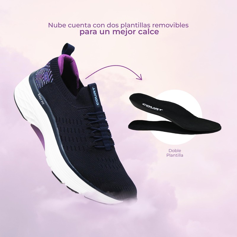 COURT Nube | 1106J/MM 26 Tenis para Mujer Ultra Confort,