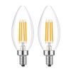 Lamsky E14 Base LED Filament Candle Shape Light Bulb,E14 European