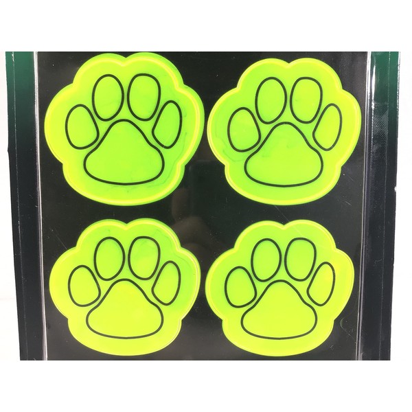 Reflective High Visibility Safety Stickers - Paws Pack of 8