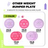Egles Vibrant Pink Weight Plates, Rubber Barbell Plates, 2-inch Olympic