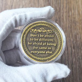 Empowering Witch Challenge Coin – 1.57-inch Motivational Metal Coin with Inspiring Quote & Witch Design, Perfect for Gifting and Personal Reflection ﻿ ﻿