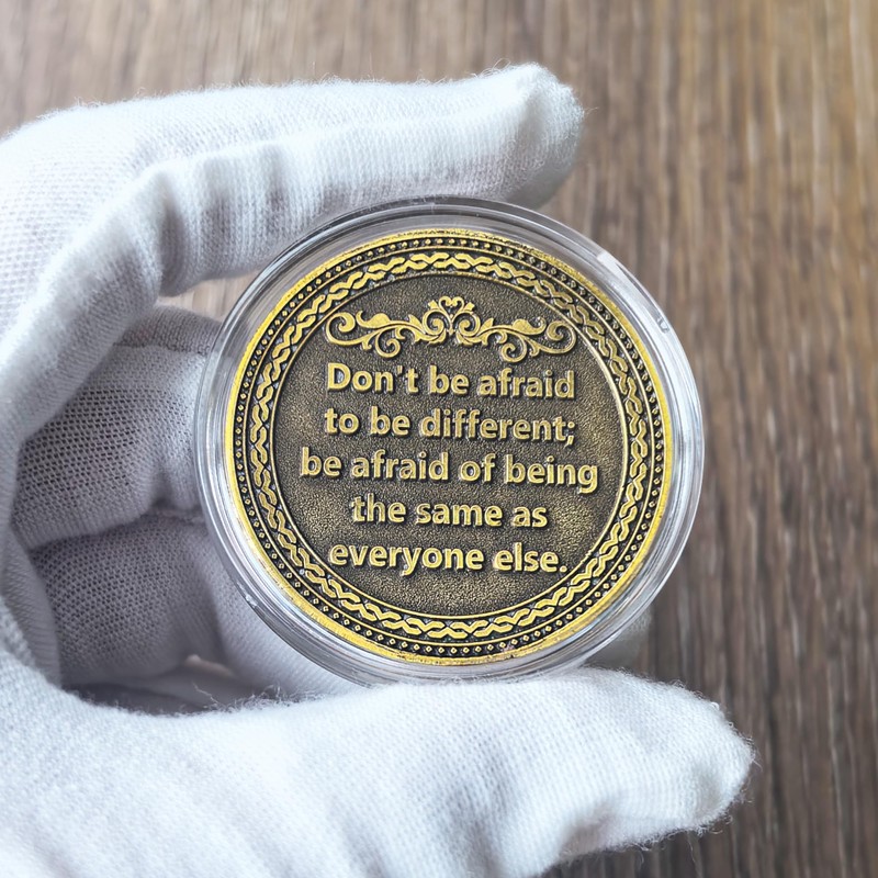 Empowering Witch Challenge Coin – 1.57-inch Motivational Metal Coin with