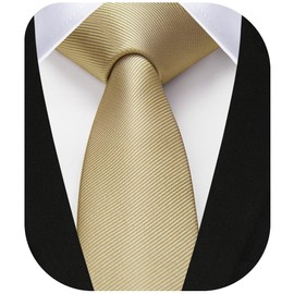 Enlision Champagne Gold Tie Silk Skinny Ties For Men Solid Color Slim Necktie Classic Formal 4cm Tie For Wedding Party Business