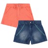 BTween 2-Pack Lightweight Denim Shorts for Girls | Cotton Blend