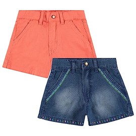 BTween 2-Pack Lightweight Denim Shorts for Girls | Cotton Blend | Sizes 4-16 - Perfect for Comfort, Style, and Summer Fun!