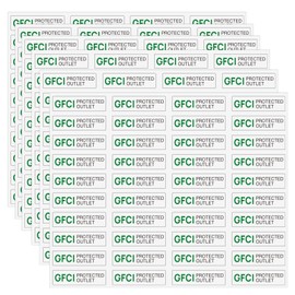 240PCS GFCI Protected Outlet Stickers for Outlet Plates,Waterproof GFCI Stickers for Receptacle Plates Outdoor Label Decals Green Printing on Clear(0.27"x1")