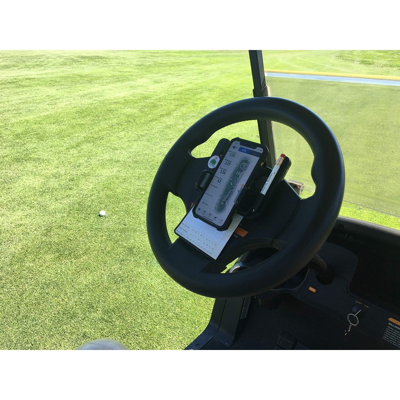Caddie Buddy Golf Cart Steering Wheel Phone Mount/Scorecard Pro