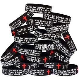 20 of John 3:16 Scripture Silicone Wristbands