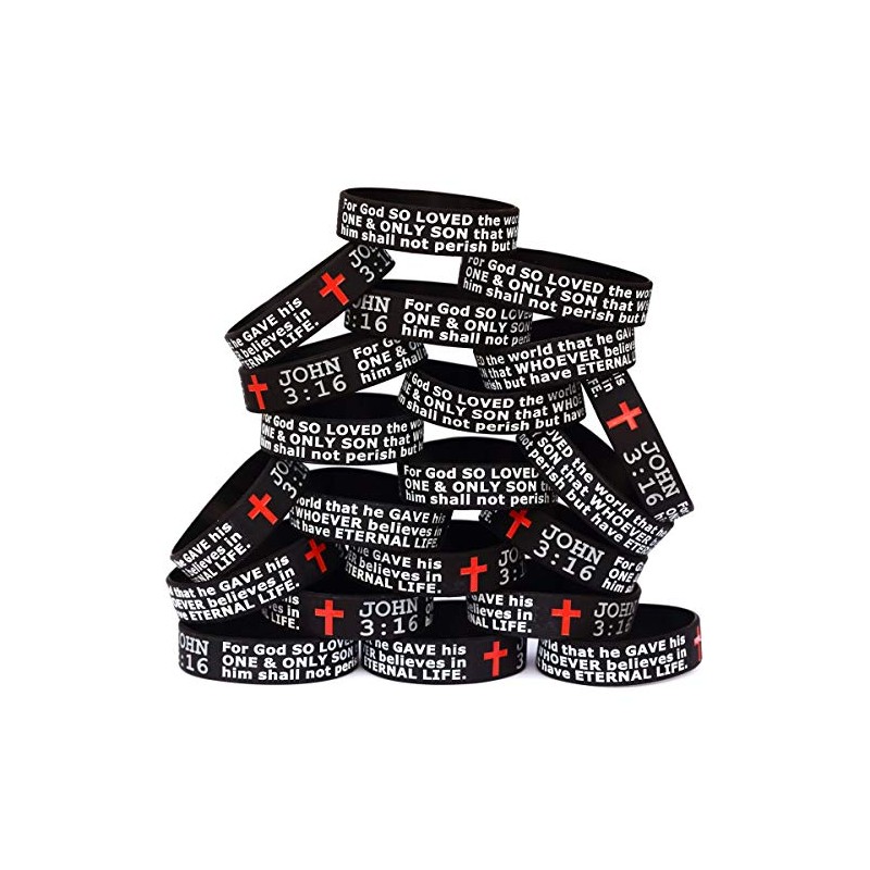 20 of John 3:16 Scripture Silicone Wristbands