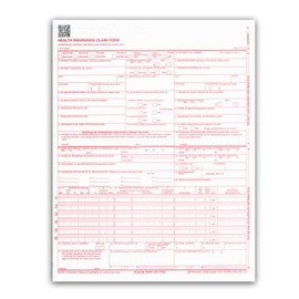 New CMS 1500 Claim Forms - HCFA (Version 02/12) 2500 Per Case