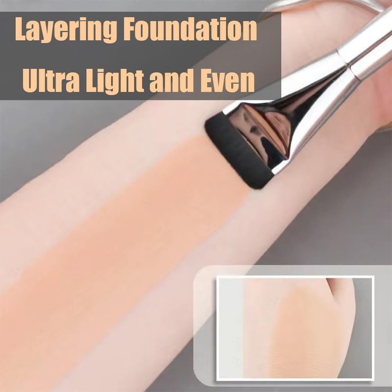 3 x Ultra Thin Foundation Brush, Foundation Cosmetic Brush, Flat