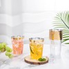 I00000 60PCS Gold Plastic Cups,10 oz Clear Plastic Cups with