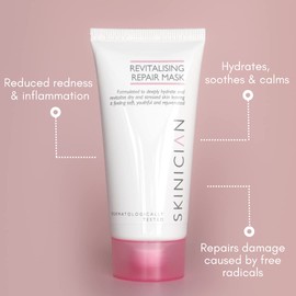 SKINICIAN Revitalising Repair Mask - Hydrating Facial Beauty Mask - Calms & Restores Radiance - Soothing Cream Face Mask with Shea Butter - Vegan & Cruelty Free Skincare (50ml)