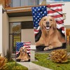 FLAGWIX Golden Retriever, Patriot American Dog Flags - 4th of
