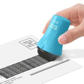 Wide Advanced ID Roller, Protect Your Private Information with Guard Your ID Theft Prevention and Confidential Roller Stamp, Easy to use Mess-Free Address Blocker, ASOTV (Wide 3-Pack, Turquoise)