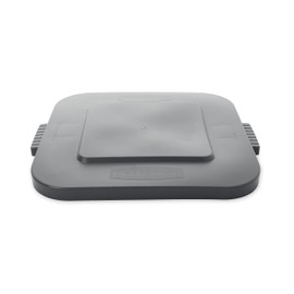 Rubbermaid Commercial Products BRUTE Square Bin Storage Container Lid, 28-Gallon, Gray (FG352700GRAY)