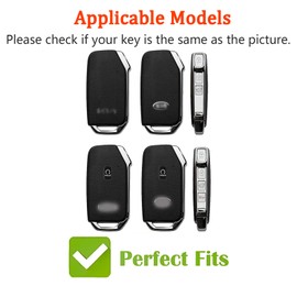 OFF WE GO for Kia Key Fob Cover, Soft TPU Key Case Protection Compatible with Kia K5 Cerato Ceed Forte NIRO Sorento Seltos Sportage Soul Telluride Smart Car Key, White