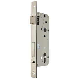 YALE Y52X00500S2 Square Edge Wooden Door Lock Entry 50mm Center Distance 85mm Satin Nickel Plated