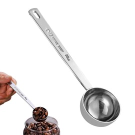 1 x Coffee Spoon, Coffee Spoon, Stainless Steel Coffee Scoop, Long 30 g Dosing Spoon, Coffee Measuring Spoon, Coffee Scoop, Coffee Powder, Coffee Spoon, Measuring, Spoon, Sugar Spoon, Coffee Spoon