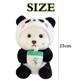 MEZHEN Cuddly Toy Teddy Bear Panda Plush Toy Cute Doll Plush Panda Doll Plush Animals Plush Toys Cushion Doll Gift for Children Boys Girls Birthday Cuddly Tie Christmas Easter