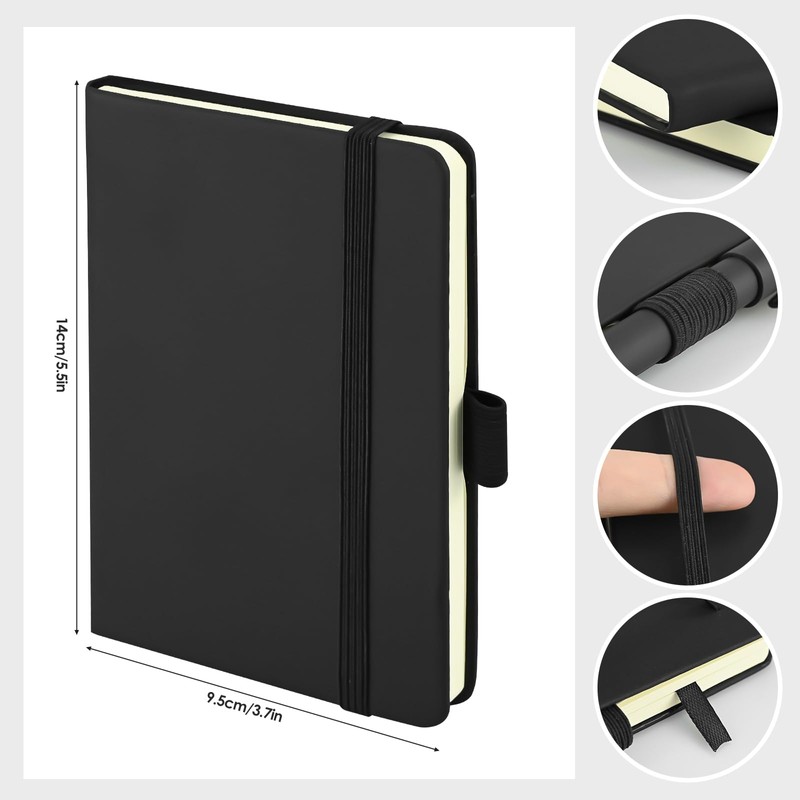 SIMDAO 6 x Notebook A6, 9 x 14 cm Small