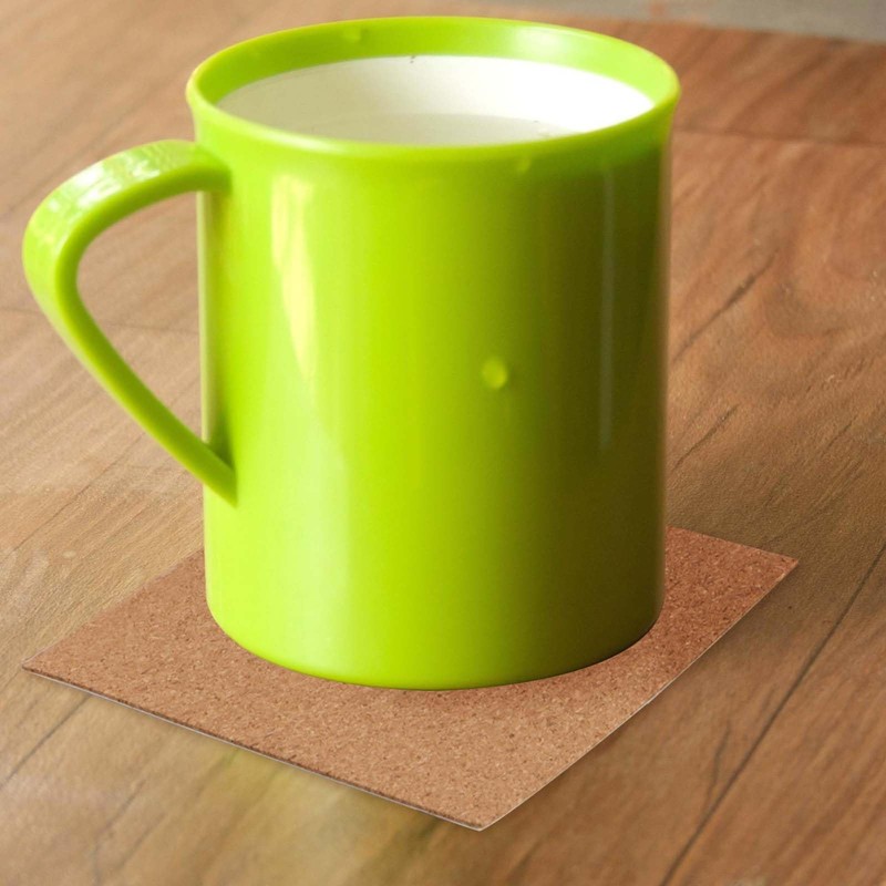 TAICHEUT 300 Pieces Self Adhesive Cork Squares Coaster, 4 x