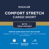 Haggar Men's Stretch Comfort Cargo Flat Front Short, putty, 40