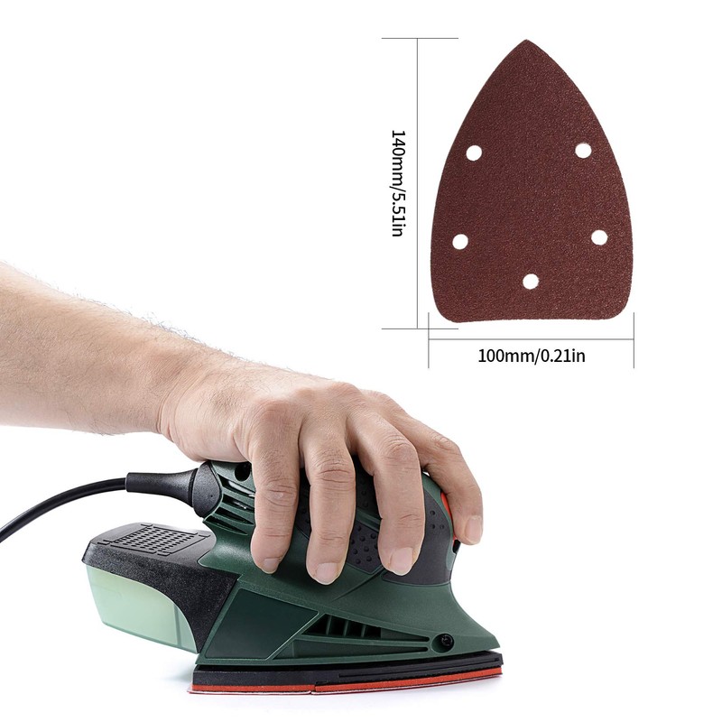 50 Pieces Sanding Discs Pads, 5 Holes Hook and Loop