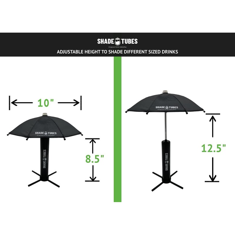 Shade Tubes Original Drink Umbrella- 10 Inch Span Phone Umbrella-