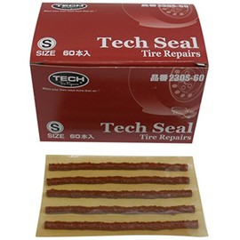 TECH テック パンク修理材 テックシール 230S -60 (スリム) 60本入り タイヤリペア、外面修理用, セメント不要