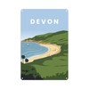 Devon Wall Sign - Devon Coast Metal Plaque Holiday Momento