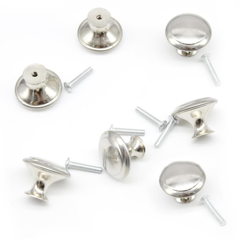 Hocansen 12 Pieces Round Metal Handles 27 mm Mushroom Shape
