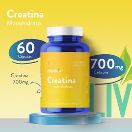 Creatina PowerCaps® | 60 Cápsulas Veganas con 700mg de Creatina Monohidratada | Suplemento Deportivo para Energía, Fuerza y Rendimiento | Sin Azúcar, Gluten Free | LIV NUTRITION