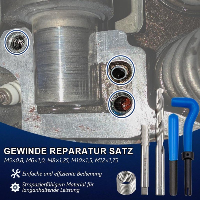 DASBSTE Thread Repair Set, Thread Repair Tools with M5 M6