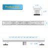 Elefloom Linear Shower Drain, Shower Drain with bar Pattern Grate,