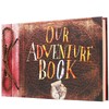 Our Adventure Book Scrapbook Photo Book Embossed Lettering Retro Style