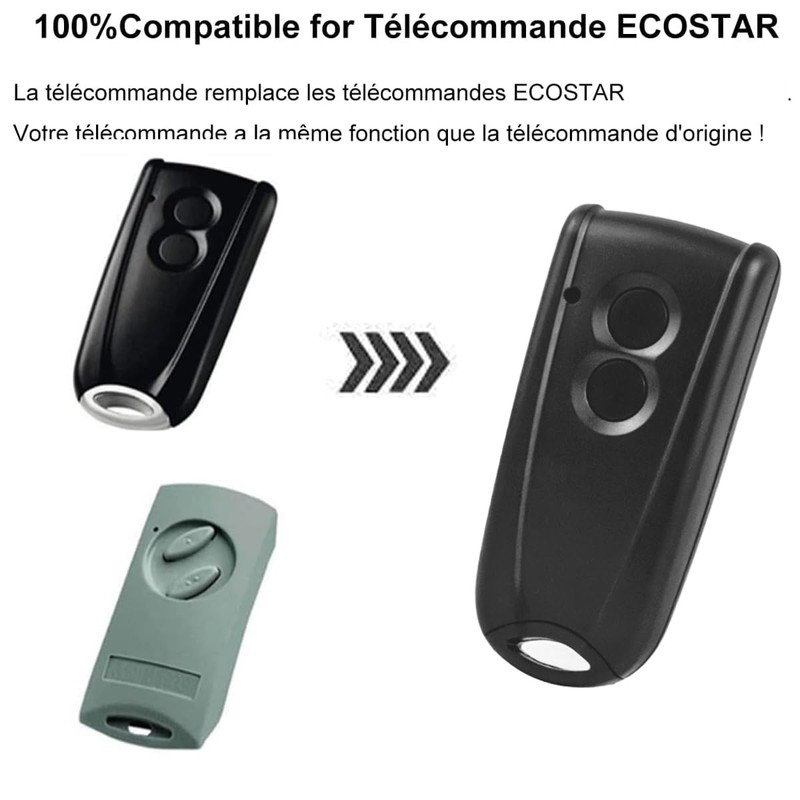 Foxboss 2 x Garage Door Remote Control Compatible with Ecotar