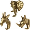 MYRU Set of 3 Elephant Head Giraffe Head and Rhino