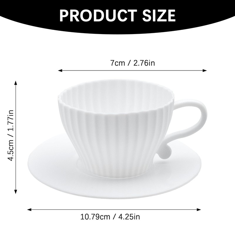 Silicone Muffin Cups for Baking, 24 Pcs Teacup Cupcake Liners,