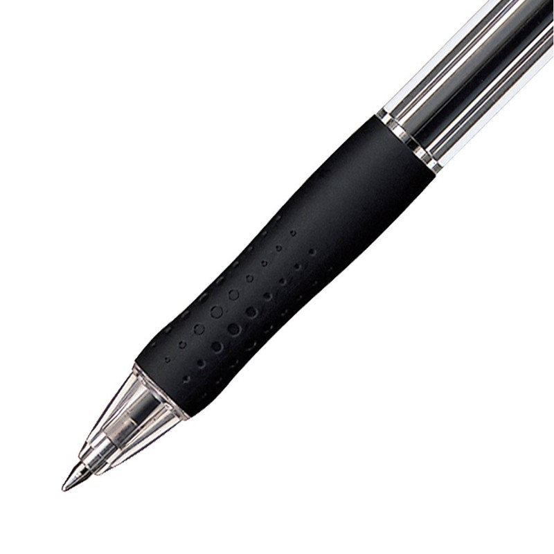 Mitsubishi Pencil SN100075P.24 Ballpoint Pen, Belly Knock, 0.7 mm, Black,