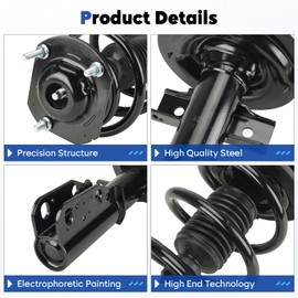 Front Struts Assembly Shock Absorber Kit + Sway Bars & Tie Rod Compatible with 2008-2016 Buick Enclave 2009-2016 Chevy Traverse 2007-2016 GMC Acadia 2007-2010 Saturn Outlook