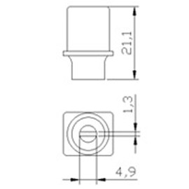 White Telecaster Guitar Top Hat Shape Switch Tip - Premium Replacement Selector Switch Cap for Telecaster Style Guitars