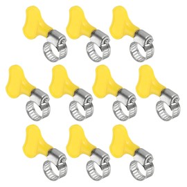 PATIKIL 8-12mm Stainless Steel Hose Clamps 10pcs Bolt Hose Clamp Assortment Kit Variable Pipe Hose Clip Tube Clamp for Car Garden
