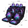 2 Pcs Premium Purple Butterflies Car Seat Cover, Breathable &