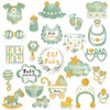 Yuiturt 25 Pcs Sage Green Baby Shower Decorations - Photo